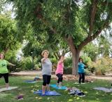 imagen de personas practicando pranayama, junio de 2022